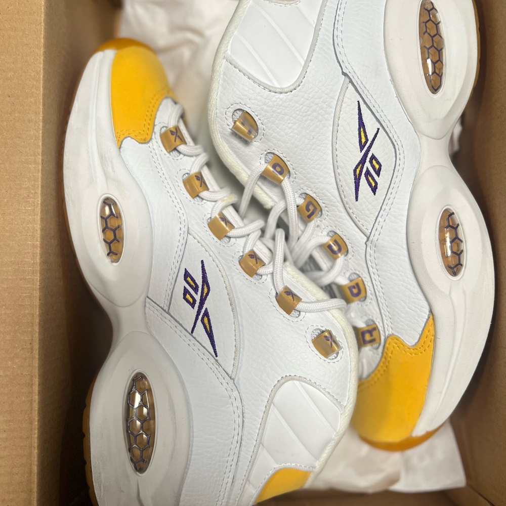 Reebok Question Mid Yellow-Toe, Kobe"